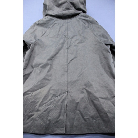Burberry London Women Coat Carmen Trench Coat Size 12R Plaid Lining USA Navy - Picture 8 of 10
